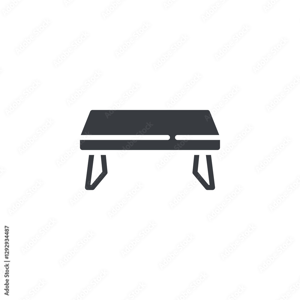 Wooden bench vector icon Wooden bench vector icon