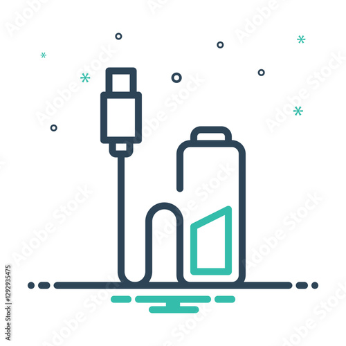 Mix icon for usb charging