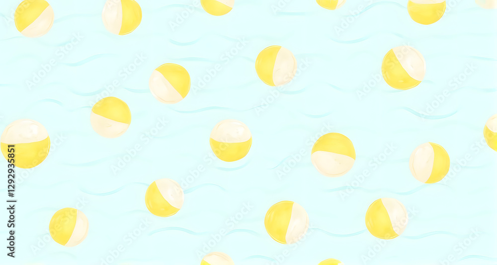 Beach Ball Pattern on Light Blue Beach Ball Pattern on Light Blue