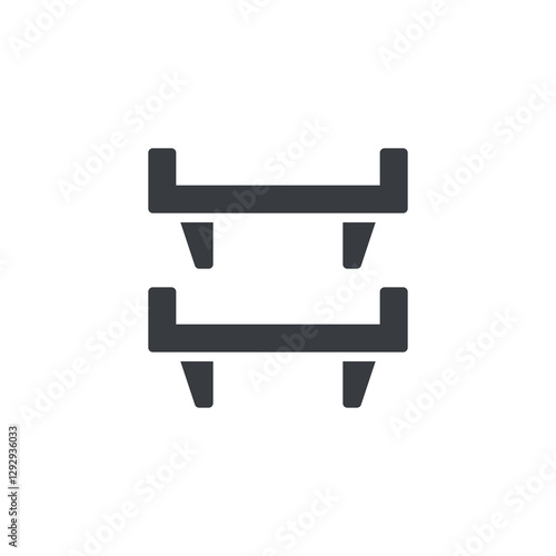 Wall shelf vector icon
