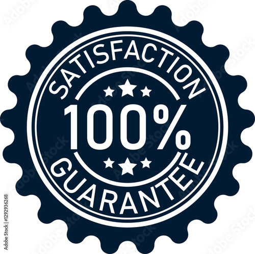 satisfaction guarantee seal, 100% badge, product guarantee icon