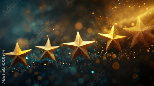 Sparkling Golden Stars Glimmering in Twilight, Celestial Magic