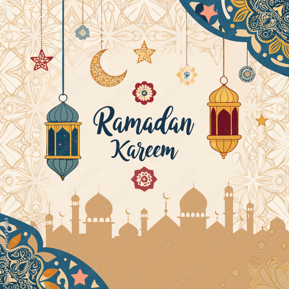 Fototapeta premium RAMADAM KAREEM, RAMADAN, RAMADAN MUBARAK