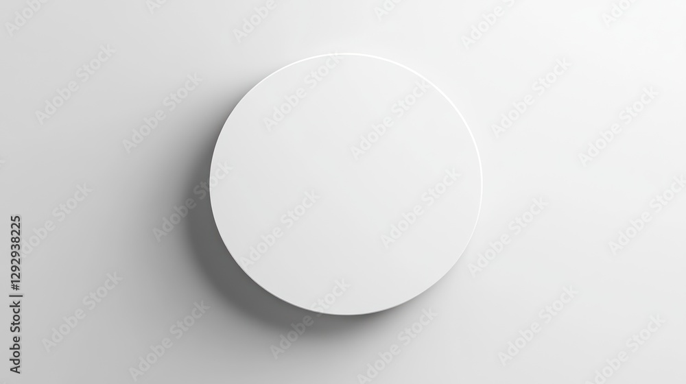 Blank white circle on a light gray background. Blank white circle on a light gray background.