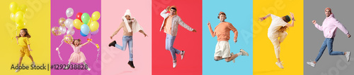 Collection of jumping peopl...