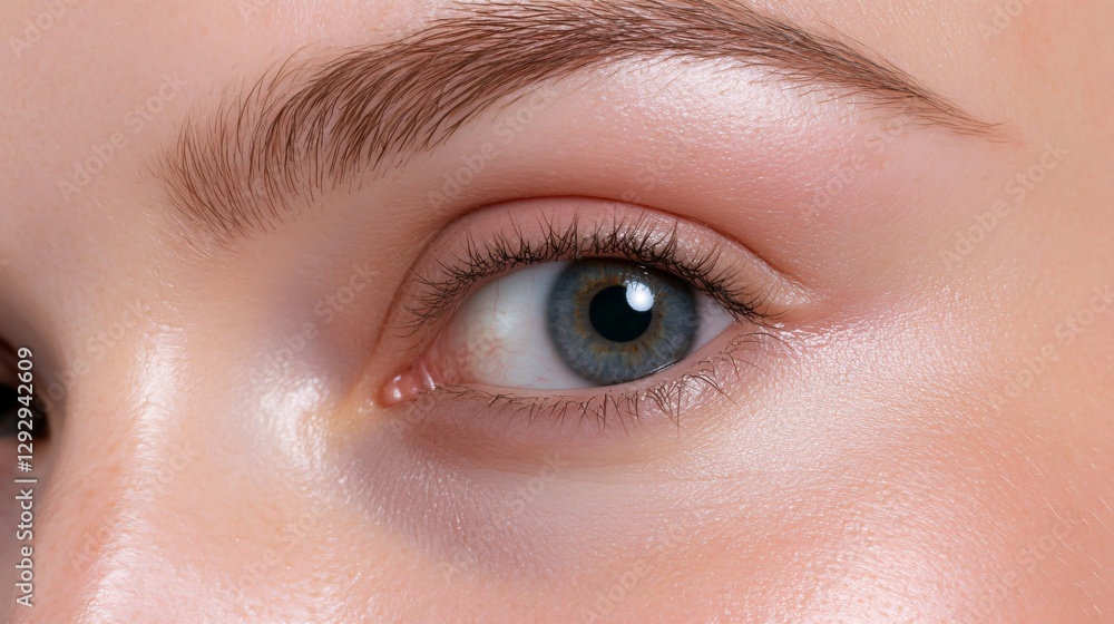 Fototapeta premium close-up of beautiful eye with natural makeup