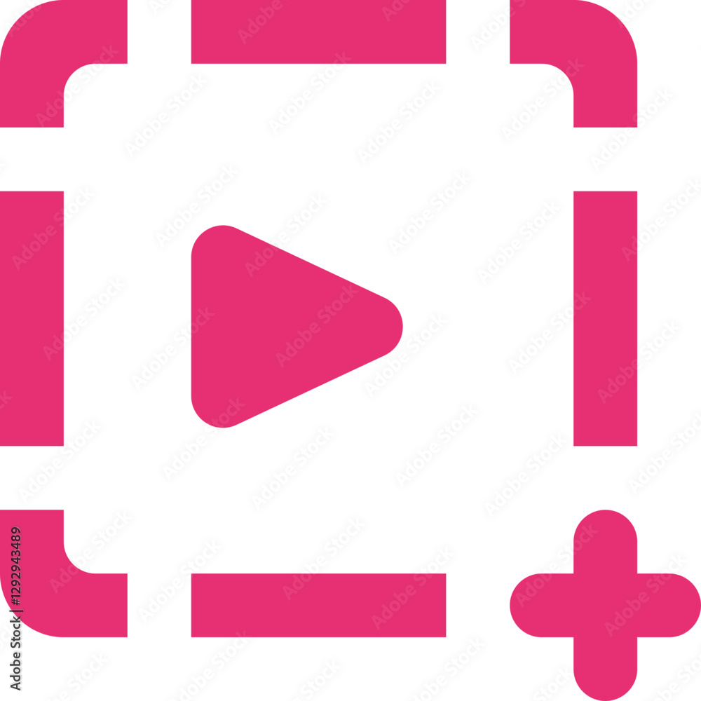 Play Plus Focus multimedia symbol Play Plus Focus multimedia symbol