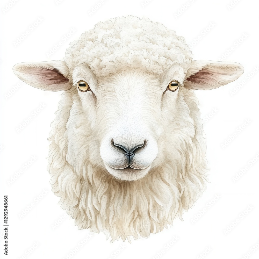 Obraz premium White Animal Head Portrait