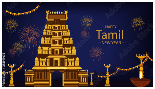 Tamil New Year Temple Art