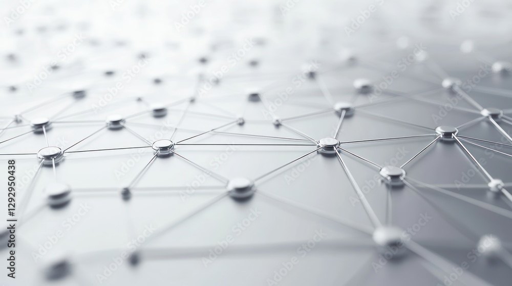 Abstract network, interconnected nodes, and lines on a light gray background. Abstract network, interconnected nodes, and lines on a light gray background.