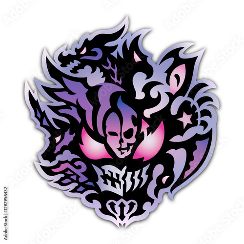 Fotografie Diablo Nemesis Beyblade Face Logo
