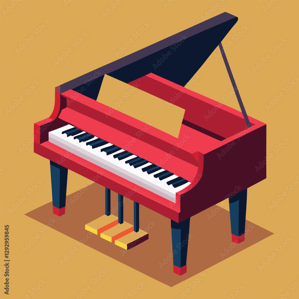 Piano keyboard seamless. Top view. Realistic detailed shaded piano keys. Simple beautiful design. Musical background. Music instrument. Flat style vector illustration. Piano keyboard seamless. Top view. Realistic detailed shaded piano keys. Simple beautiful design. Musical background. Music instrument. Flat style vector illustration.
