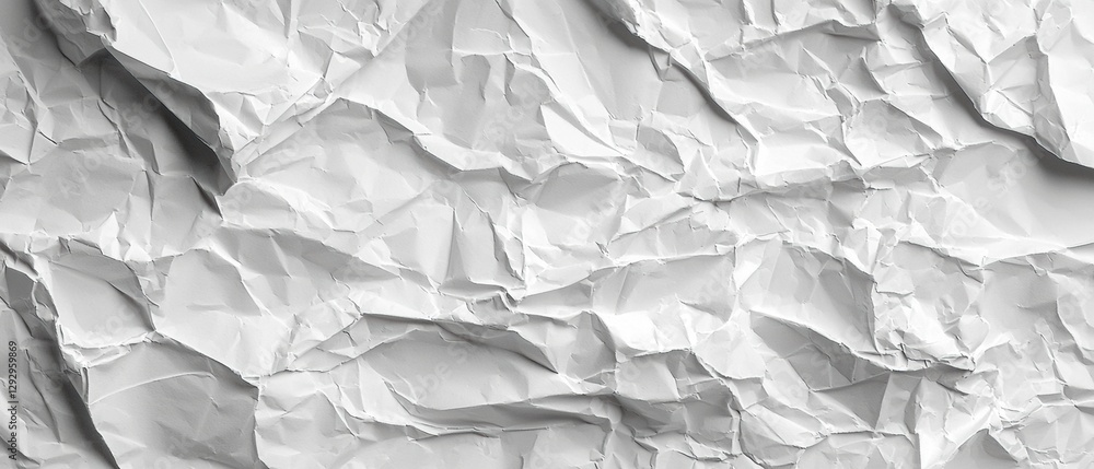 Fototapeta premium Crumpled white paper texture background