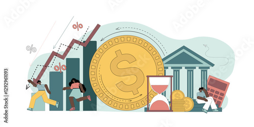 Debt, financial liabilities, bankruptcy, crisis, bank debt.eps