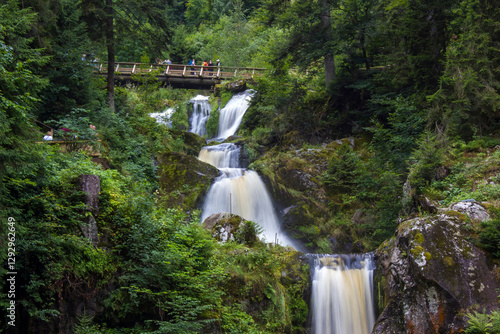 Obraz na płótnie Triberg Falls, one of the highest waterfalls in Germany w salonie
