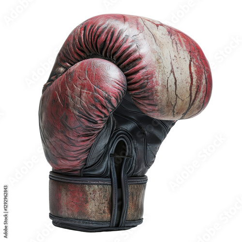 Surreal boxing gloves, isolated on a white background, merging unexpected elements to create an imaginative and unique concept. PNG