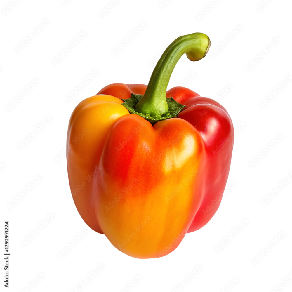 transparent background Sweet Bell Pepper: Red & Orange transparent background Sweet Bell Pepper: Red & Orange
