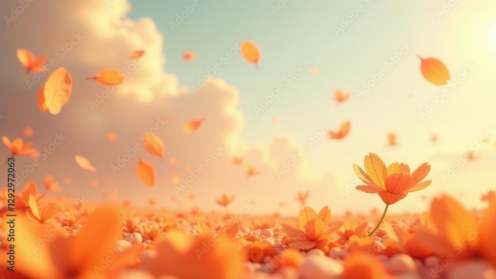 Golden Hour Bloom Petals Dance in a Gentle Breeze Across a Field of Sunshine-Kissed Flowers Golden Hour Bloom Petals Dance in a Gentle Breeze Across a Field of Sunshine-Kissed Flowers
