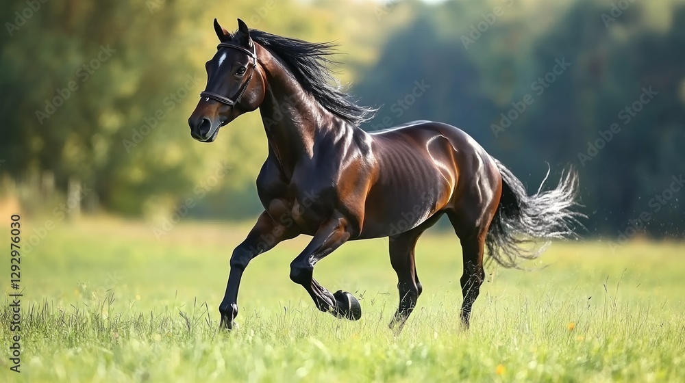 A horse gallops freely, embodying grace and untamed spirit. A horse gallops freely, embodying grace and untamed spirit.