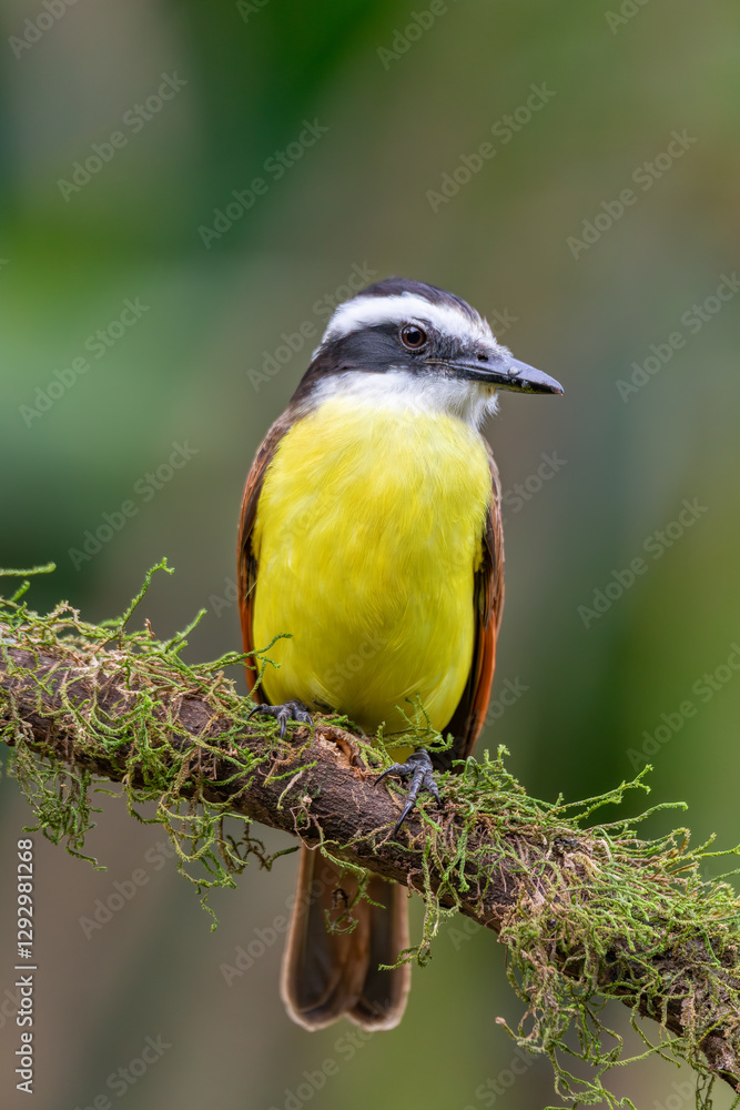 Φωτογραφία Great kiskadee (Pitangus sulphuratus), passerine bird in the tyrant flycatcher family Tyrannidae