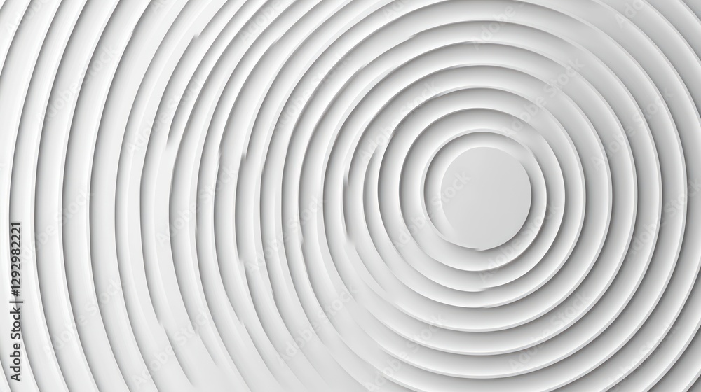 Obraz premium Abstract concentric circles, layered design, white background, ripple effect.