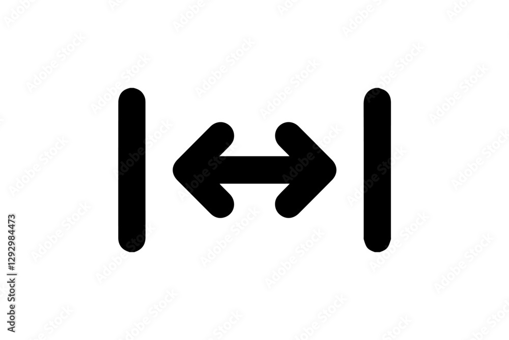 Horizontal resize icon with arrows and bars Vector Horizontal resize icon with arrows and bars Vector