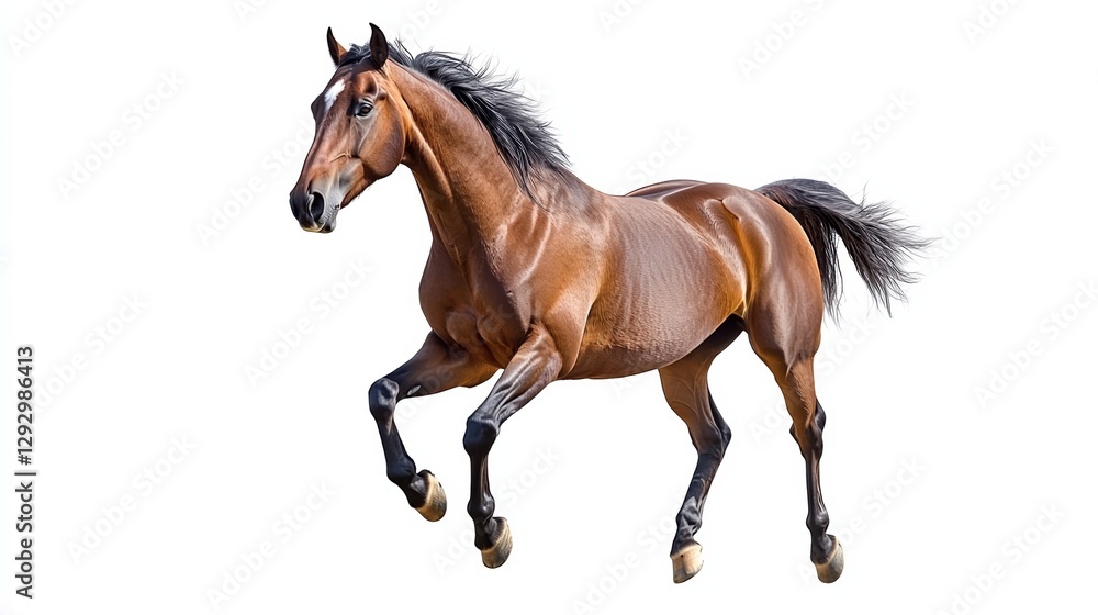 Bay horse in a clean, minimalist composition, symbolizing elegance and simplicity. Bay horse in a clean, minimalist composition, symbolizing elegance and simplicity.