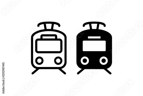 Tram or trolley icon Vector