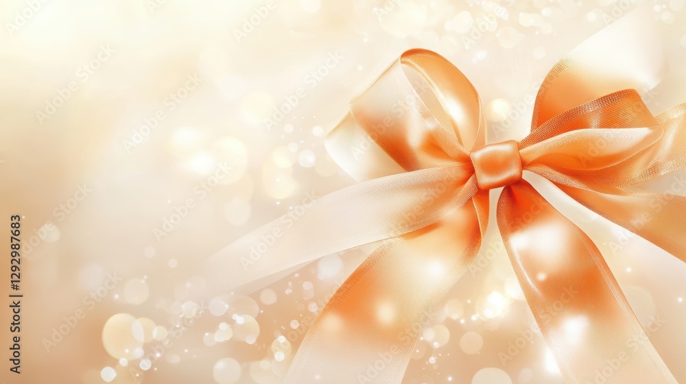 Elegant Bow: A soft, glowing ribbon bow, rendered in delicate colors, with a gentle bokeh effect, conveying a sense of understated luxury and celebration. Elegant Bow: A soft, glowing ribbon bow, rendered in delicate colors, with a gentle bokeh effect, conveying a sense of understated luxury and celebration.