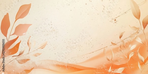 Autumn Leaves Whispers: A serene, textured background features delicate orange autumn leaves and subtle organic elements that evoke the gentle transition of the season.