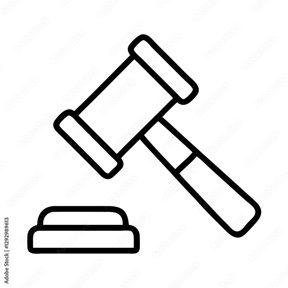 judge s hammer icon, judge s hammer line art - simple line art of judge s hammer, perfect for judge s hammer logos and icons judge s hammer icon, judge s hammer line art - simple line art of judge s hammer, perfect for judge s hammer logos and icons