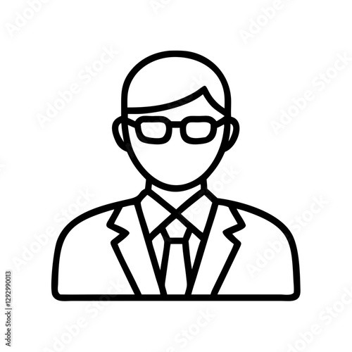lawyer icon, lawyer line art - simple line art of lawyer, perfect for lawyer logos and icons