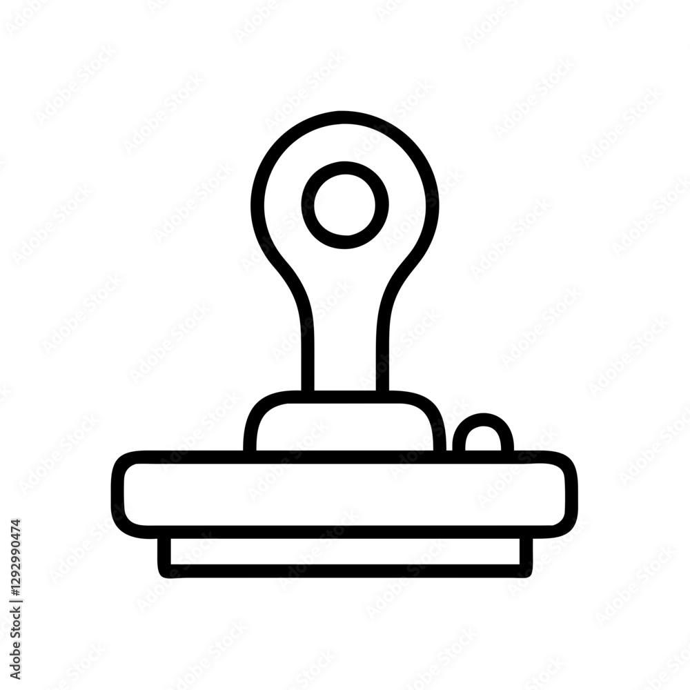 legal stamp icon, legal stamp line art - simple line art of legal stamp, perfect for legal stamp logos and icons
