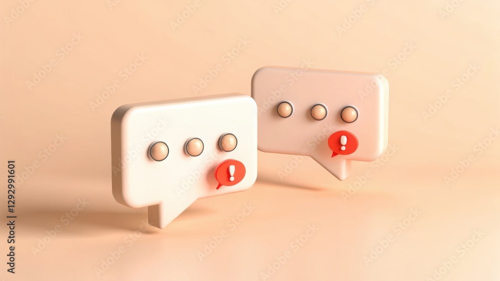 Modern Communication Symbols with Notifications in a Soft Color Background Modern Communication Symbols with Notifications in a Soft Color Background