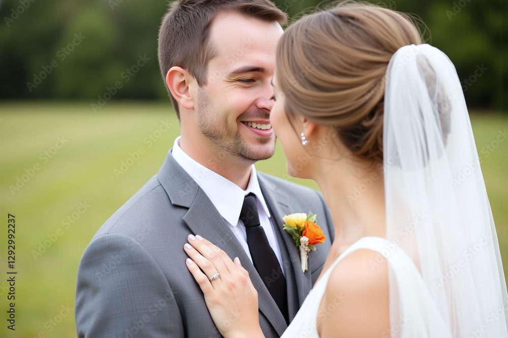 man and a woman are kissing in a field man and a woman are kissing in a field