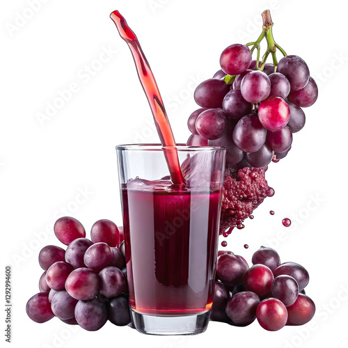 Wallpaper Mural glass of juice and grapes Torontodigital.ca