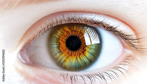 Close-up human eye macro shot