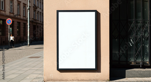 Wallpaper Mural Blank white poster board at street background for advertorial mockup Torontodigital.ca