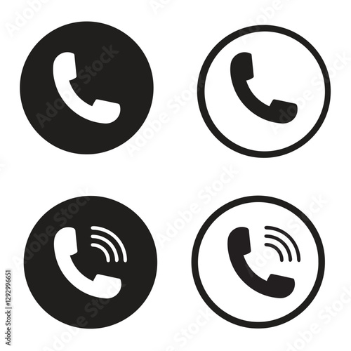 Phone call icon. Telephone icon symbol. Vector illustration