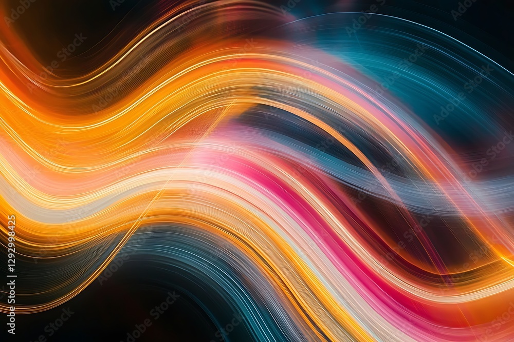 Abstract Colorful Wave Art Abstract Colorful Wave Art