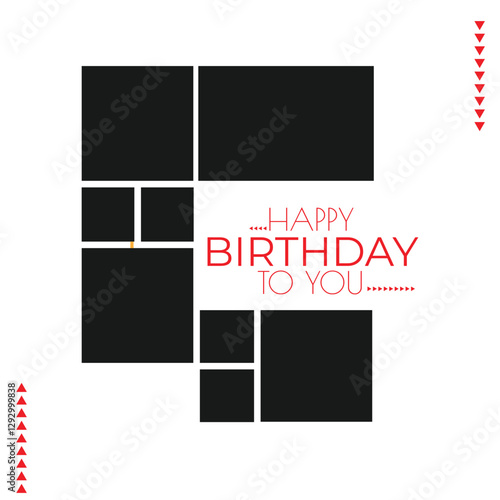birthday photo collage template