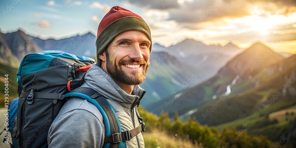 hiker in the mountains hiker in the mountains