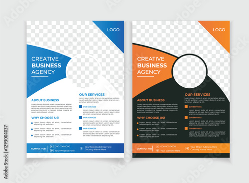 Corporate business flyer design template, Commercial business flyer