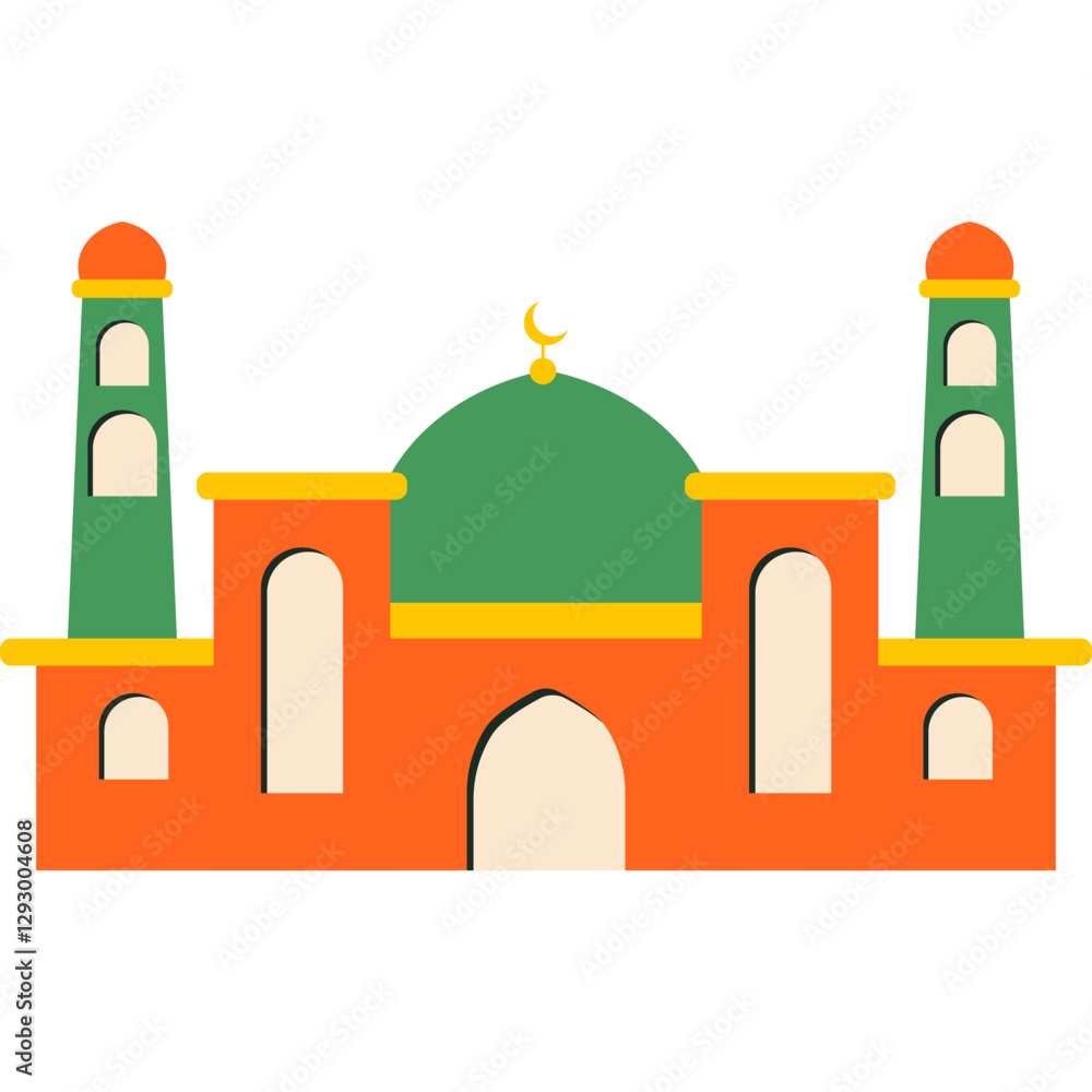 Fototapeta premium Cute Mosque Illustration