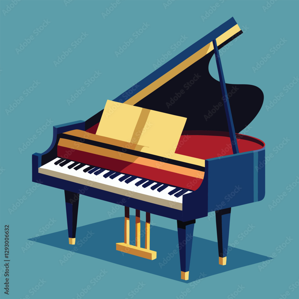 Piano keyboard seamless. Top view. Realistic detailed shaded piano keys. Simple beautiful design. Musical background. Music instrument. Flat style vector illustration. Piano keyboard seamless. Top view. Realistic detailed shaded piano keys. Simple beautiful design. Musical background. Music instrument. Flat style vector illustration.
