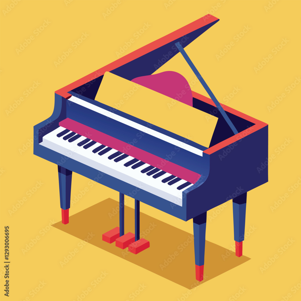Piano keyboard seamless. Top view. Realistic detailed shaded piano keys. Simple beautiful design. Musical background. Music instrument. Flat style vector illustration. Piano keyboard seamless. Top view. Realistic detailed shaded piano keys. Simple beautiful design. Musical background. Music instrument. Flat style vector illustration.