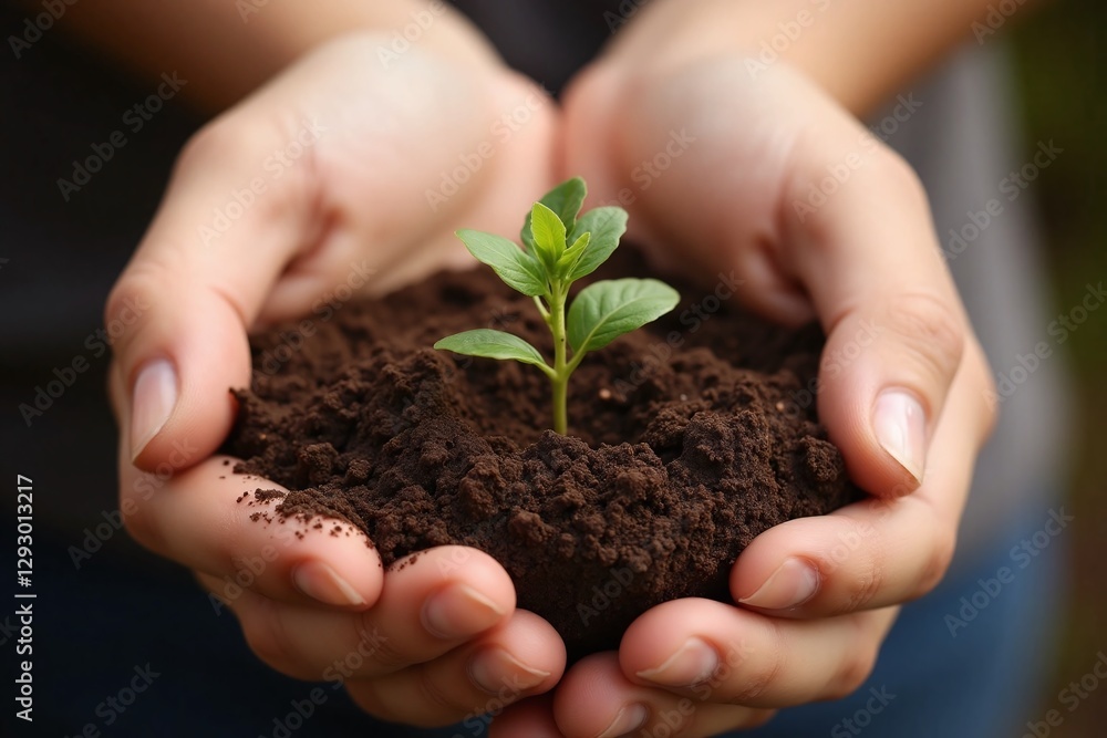 person holding a small plant in their hands person holding a small plant in their hands
