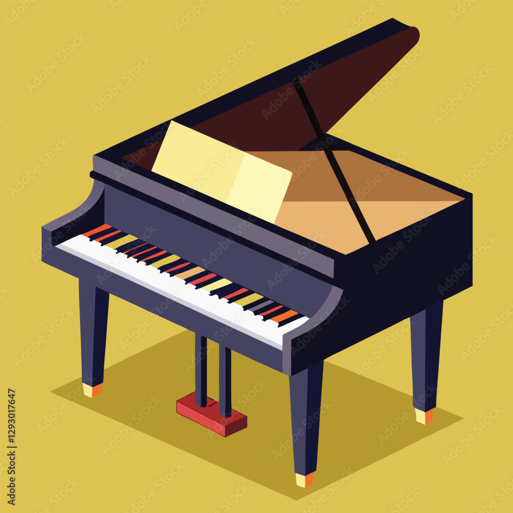 Piano keyboard seamless. Top view. Realistic detailed shaded piano keys. Simple beautiful design. Musical background. Music instrument. Flat style vector illustration. Piano keyboard seamless. Top view. Realistic detailed shaded piano keys. Simple beautiful design. Musical background. Music instrument. Flat style vector illustration.