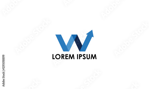 Creative Letter W Marketing Growth Logo Design