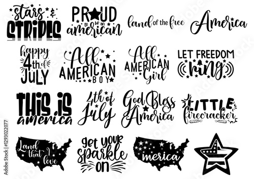 Fourth 4th of July America Vectors